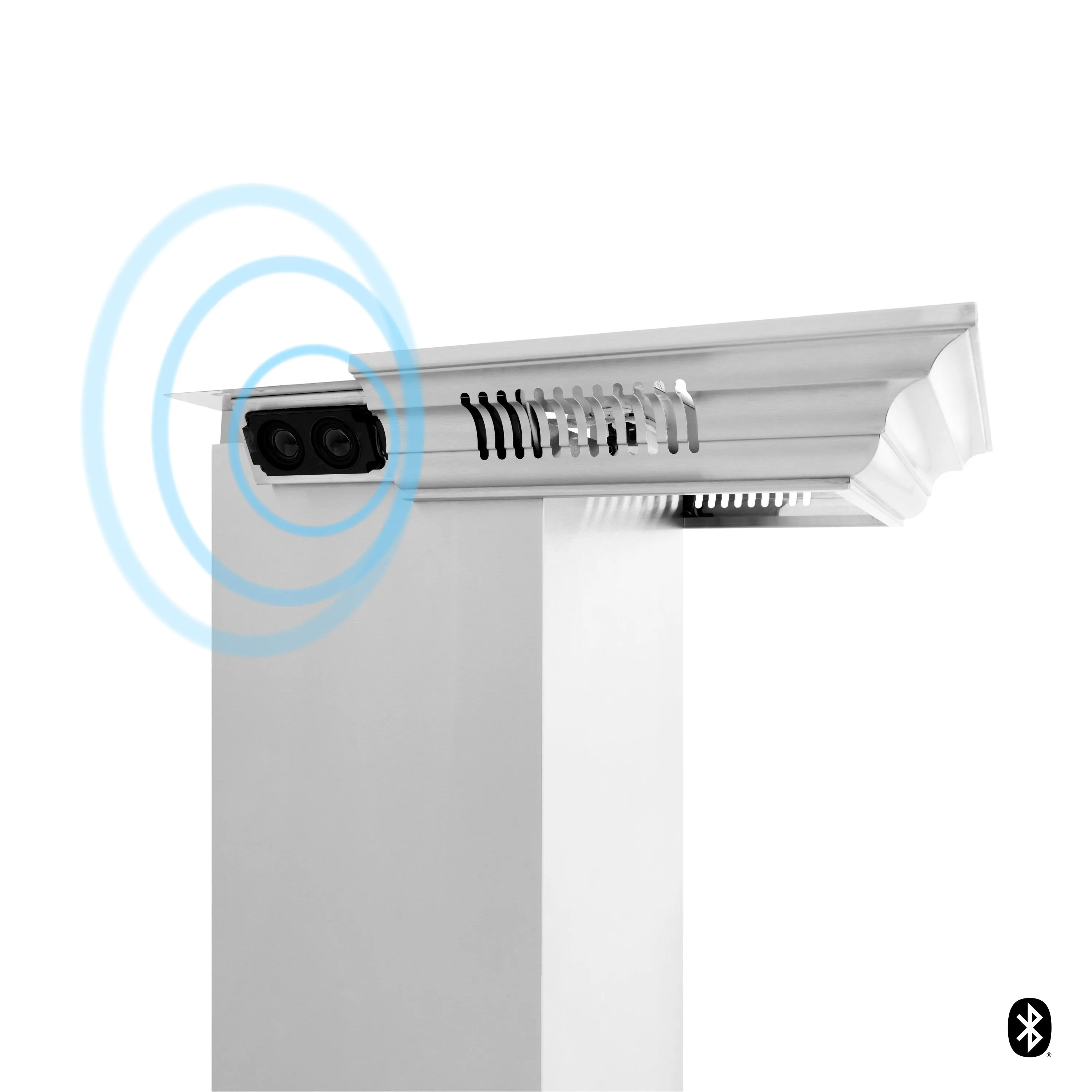 ZLINE Wall Mount Range Hood in Stainless Steel with Built-in CrownSound® Bluetooth Speakers (KNCRN-BT)